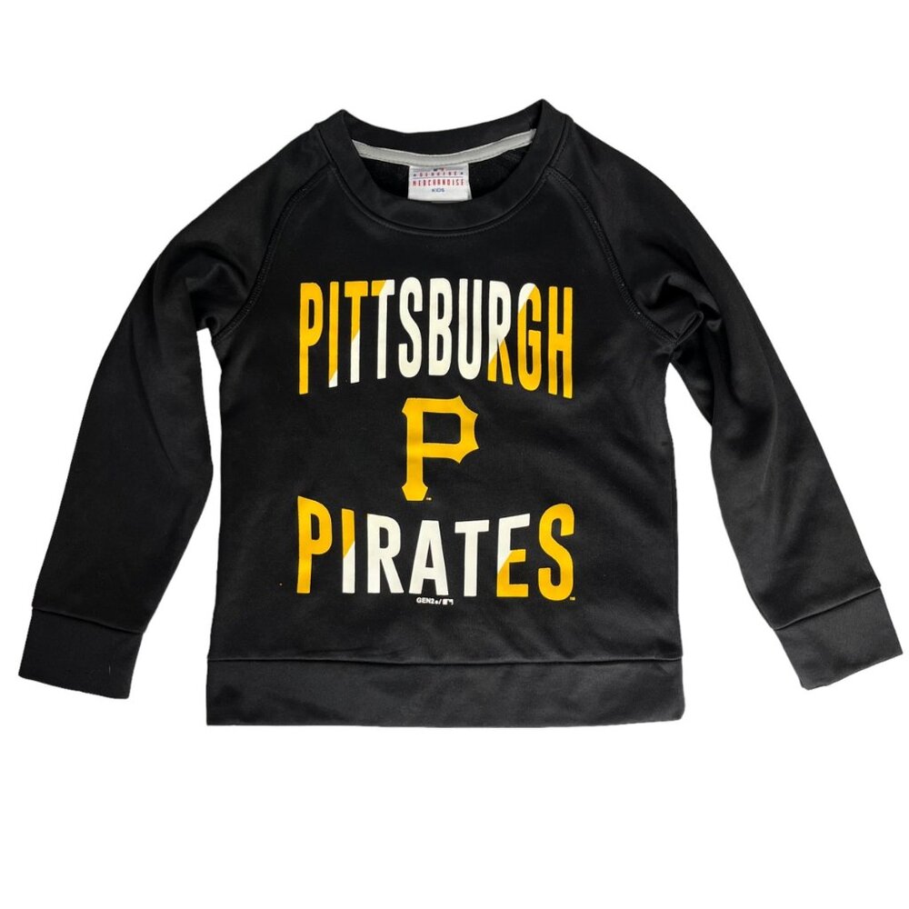 Genuine Merchandise Kids Pittsburgh Pirates LS Shirt Black Size Boys Medium 5/6